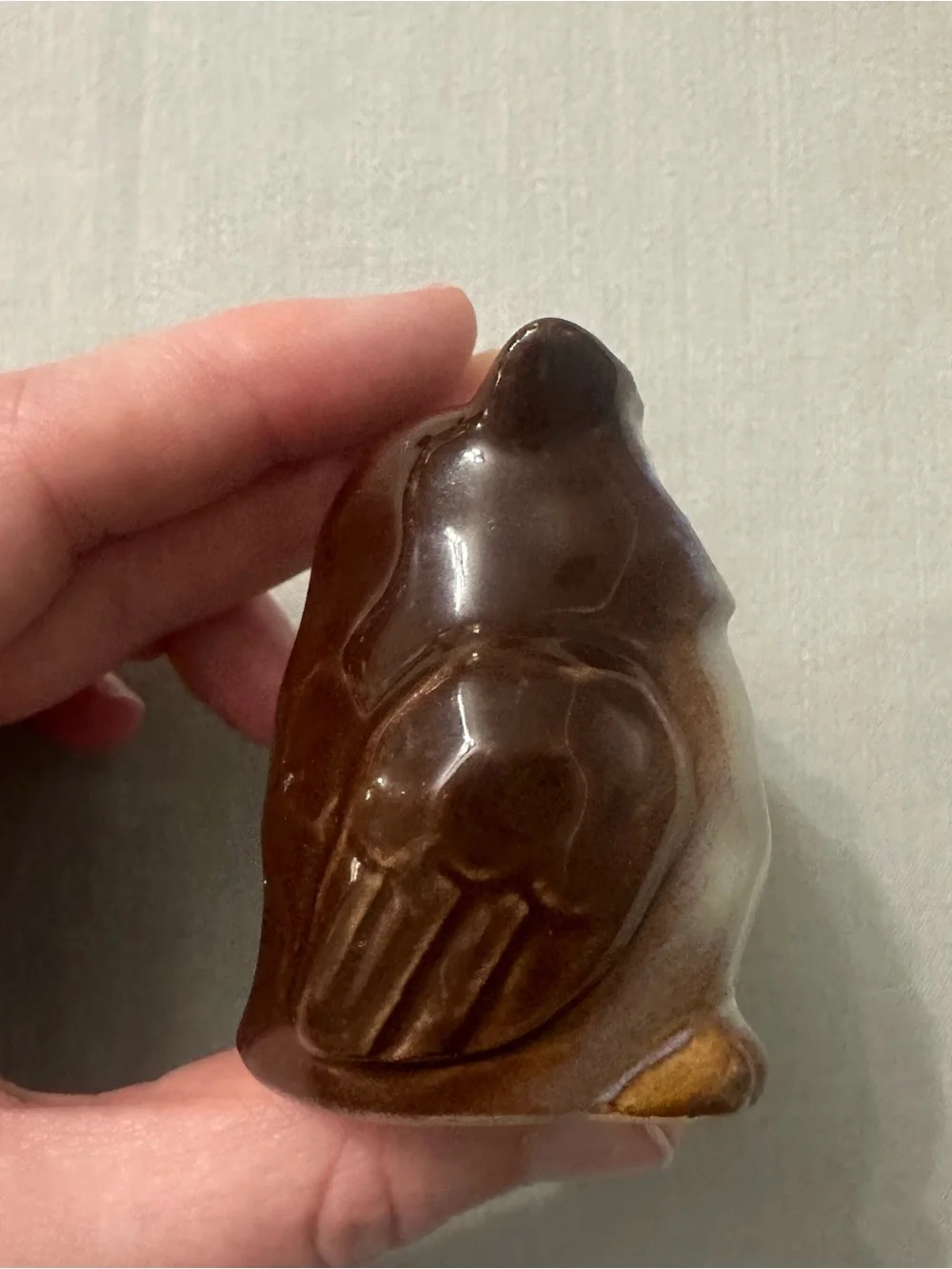 VTG Christmas Ceramic Owl Salt Pepper Shakers Pair Holly Berries Winter Holiday